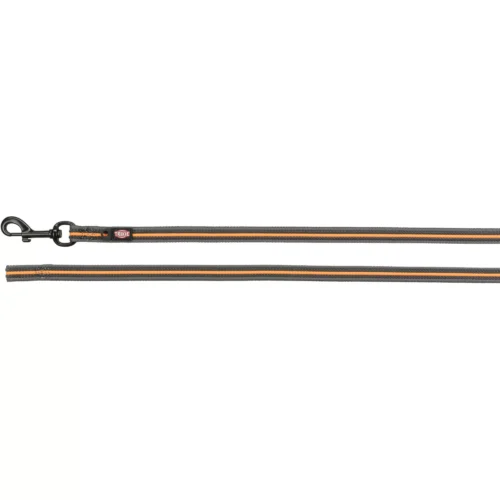Trixie Sporting Lead Rubber/Nylon. Grey/Yellow 1m