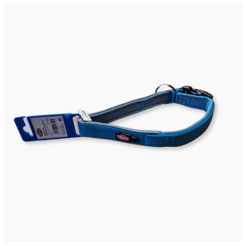 Trixie Padded Dog Collar. Wide -Blue