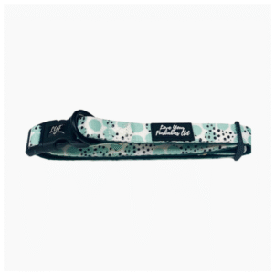 Dog Collar Teal Spot