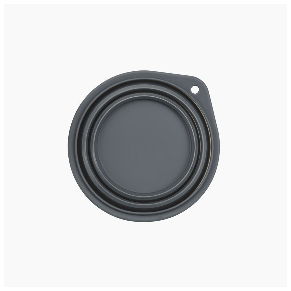 Collapsible Travel Bowl - Dark grey - S/M - 0.5 Litre (14cm)