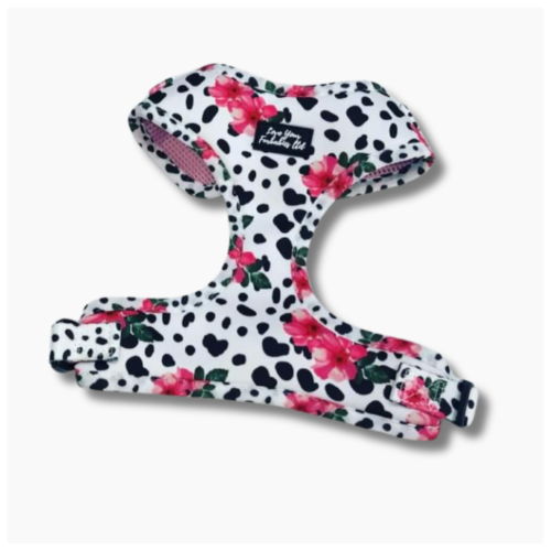 Dog Harness Rose Print