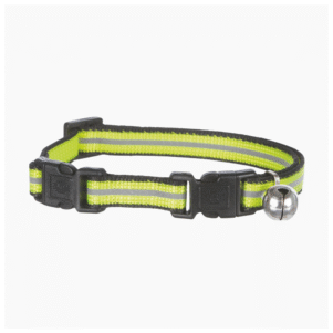 Cat Collar with 2 Buckles. Reflective - Neon
