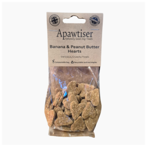 Apawtiser Banana and Peanut Butter Hearts 100g