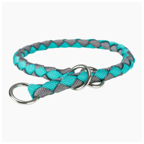Trixie Cavo Dog Collar Teal & Grey