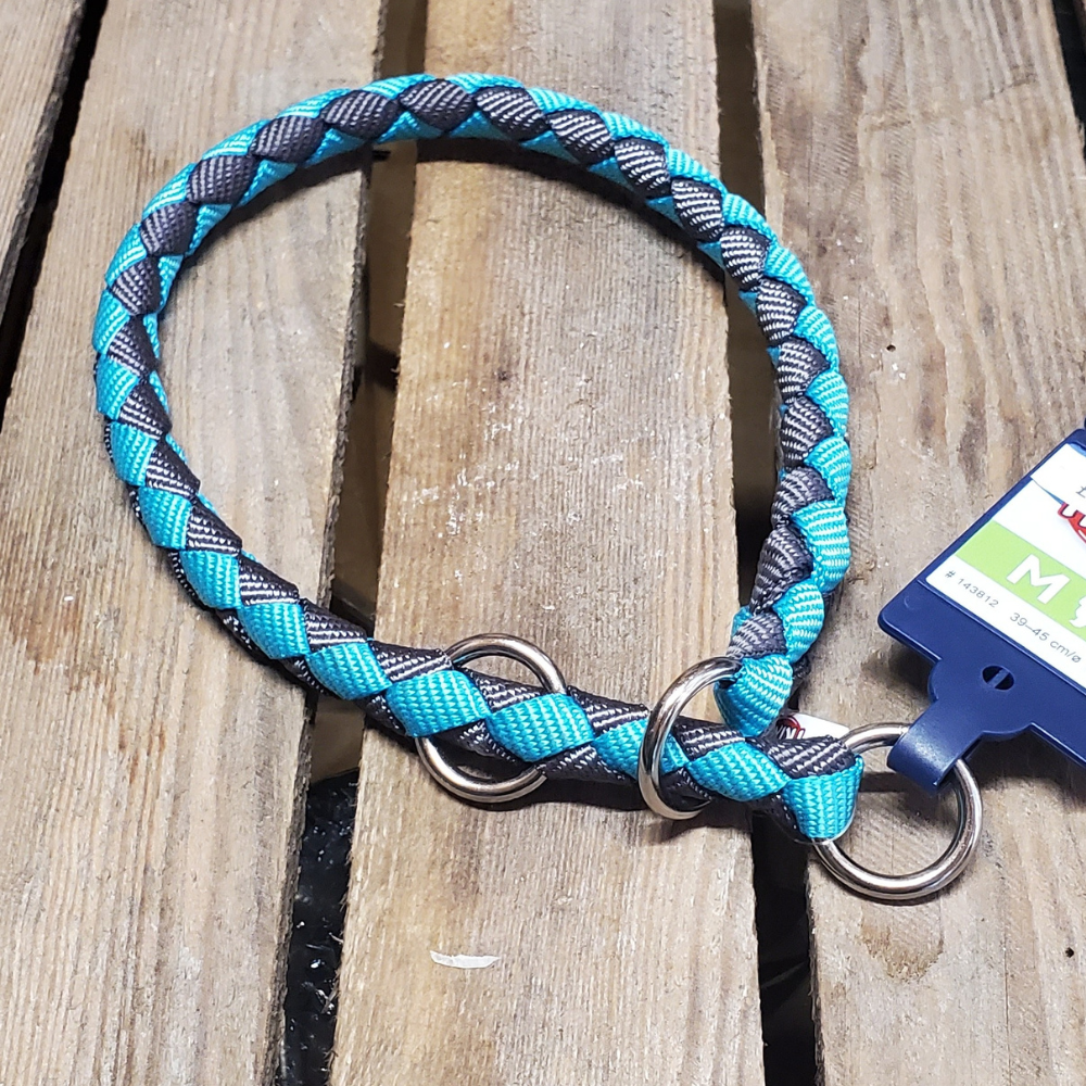 Cavo Dog Collar Teal & Grey - M (39 - 45cm) 12mm thickness
