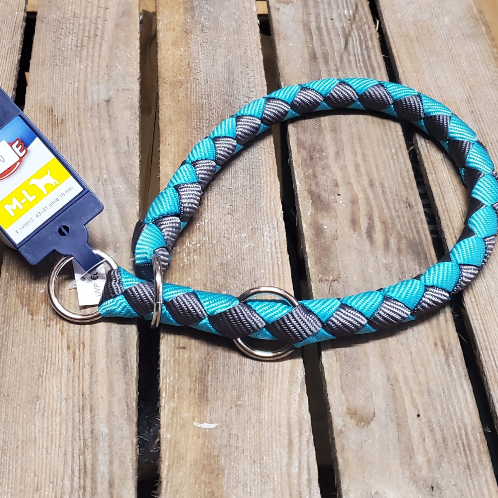 Cavo Dog Collar Teal & Grey - M-L (43 - 51cm) 18mm thick