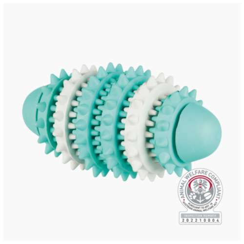 Trixie Denta Fun Rubber Toy Rugby Ball Mint