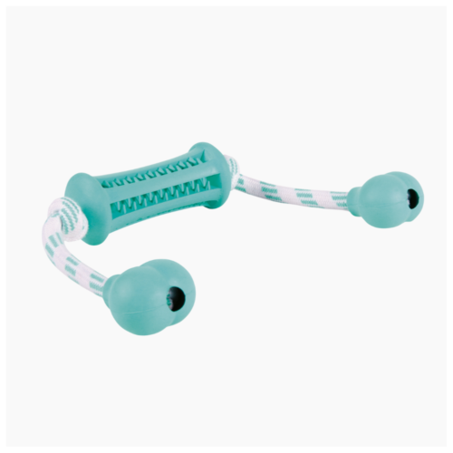 Trixie Denta Fun Rubber Toy Stick With Rope Mint