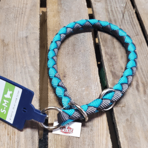 Cavo Dog Collar Teal & Grey - S-M (35- 41cm) 12mm thickness