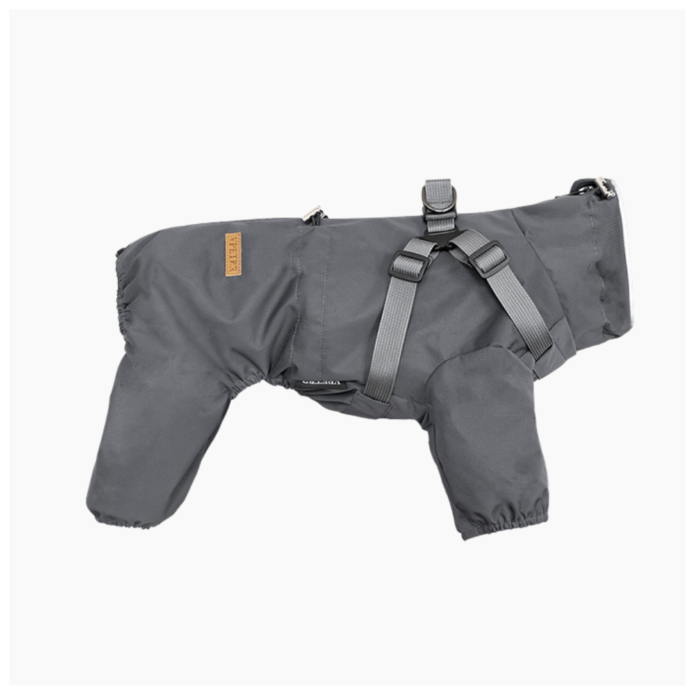 Full Bodied Dog Harness Coat- Grey