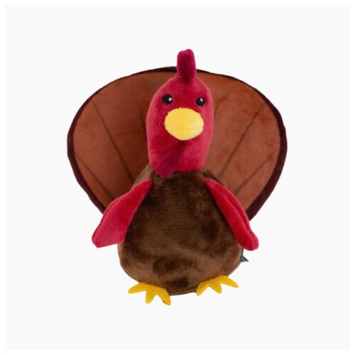 Ancol Mini Tina Turkey Christmas plush dog toy with squeaker