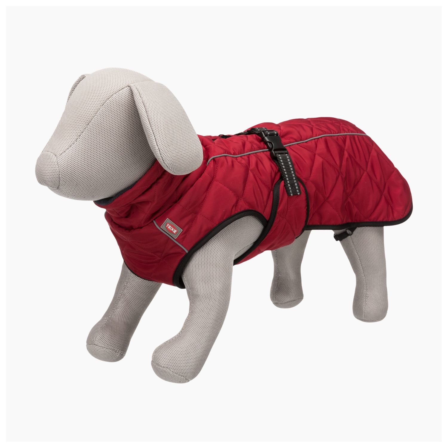 model of the trixie minot red dog coat