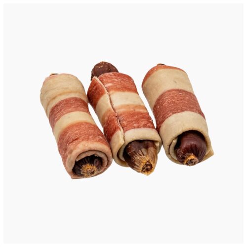 Close-up shot of Dog Life Pigs in Blankets festive treats for dogs