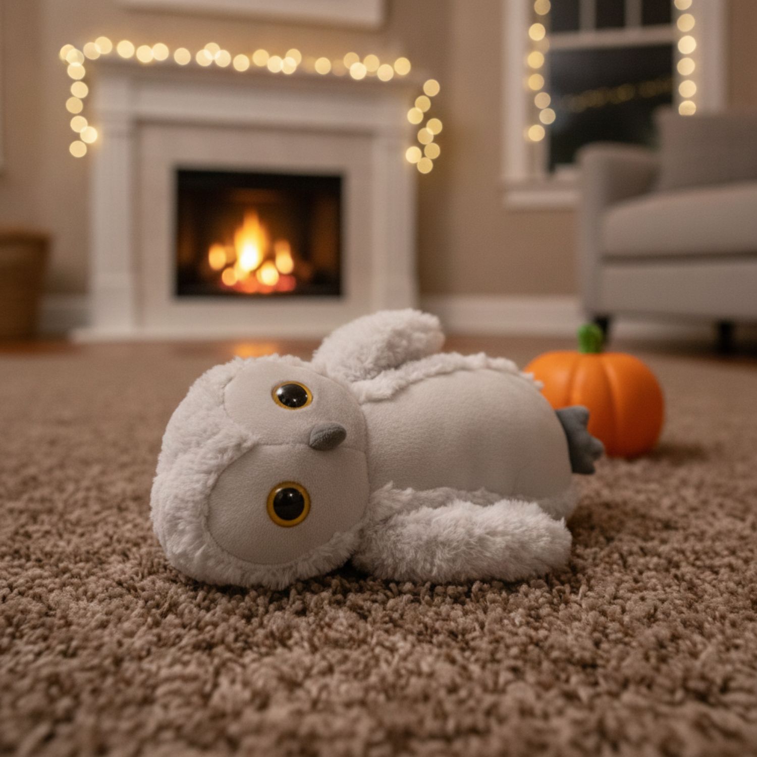 Trixie Be Eco Emily Owl plush dog toy squeaker