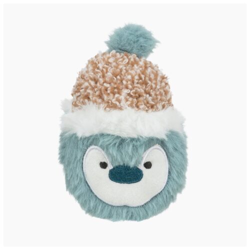 Trixie Christmas catnip plush penguin toy in sage green