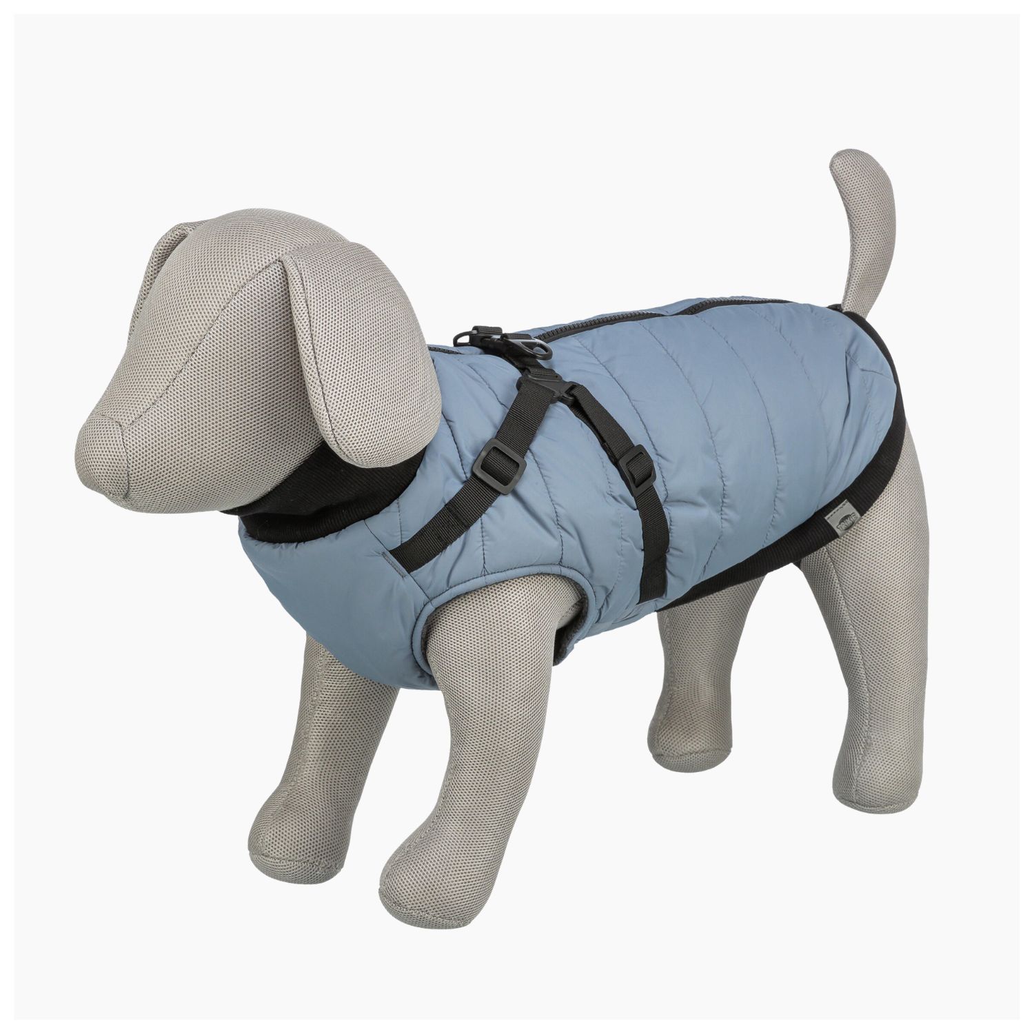 trixie winter dog coat blue-grey
