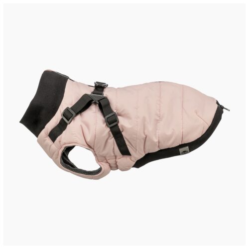 Dog coat with harness Trixie Pontis Pink 2-in-1 winter jacket